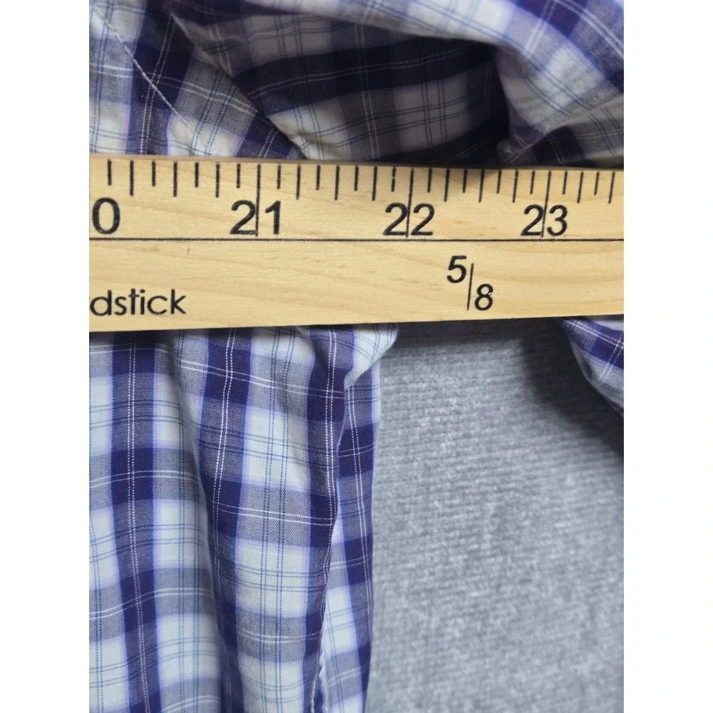 Banana Republic Mens Large Soft Wash Tailored Slim Fit Plaid Button Down Shirt
